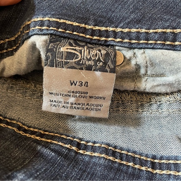 Silver Jeans Suki Capri Dark Wash Low Rise Denim Jeans Size 34 - Picture 11 of 11